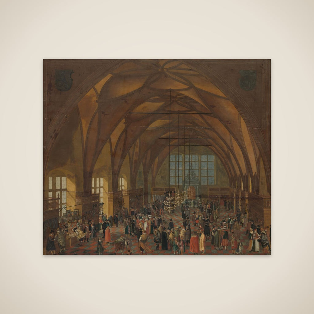 The Interior of the Vladislav Hall, Prague unframed print