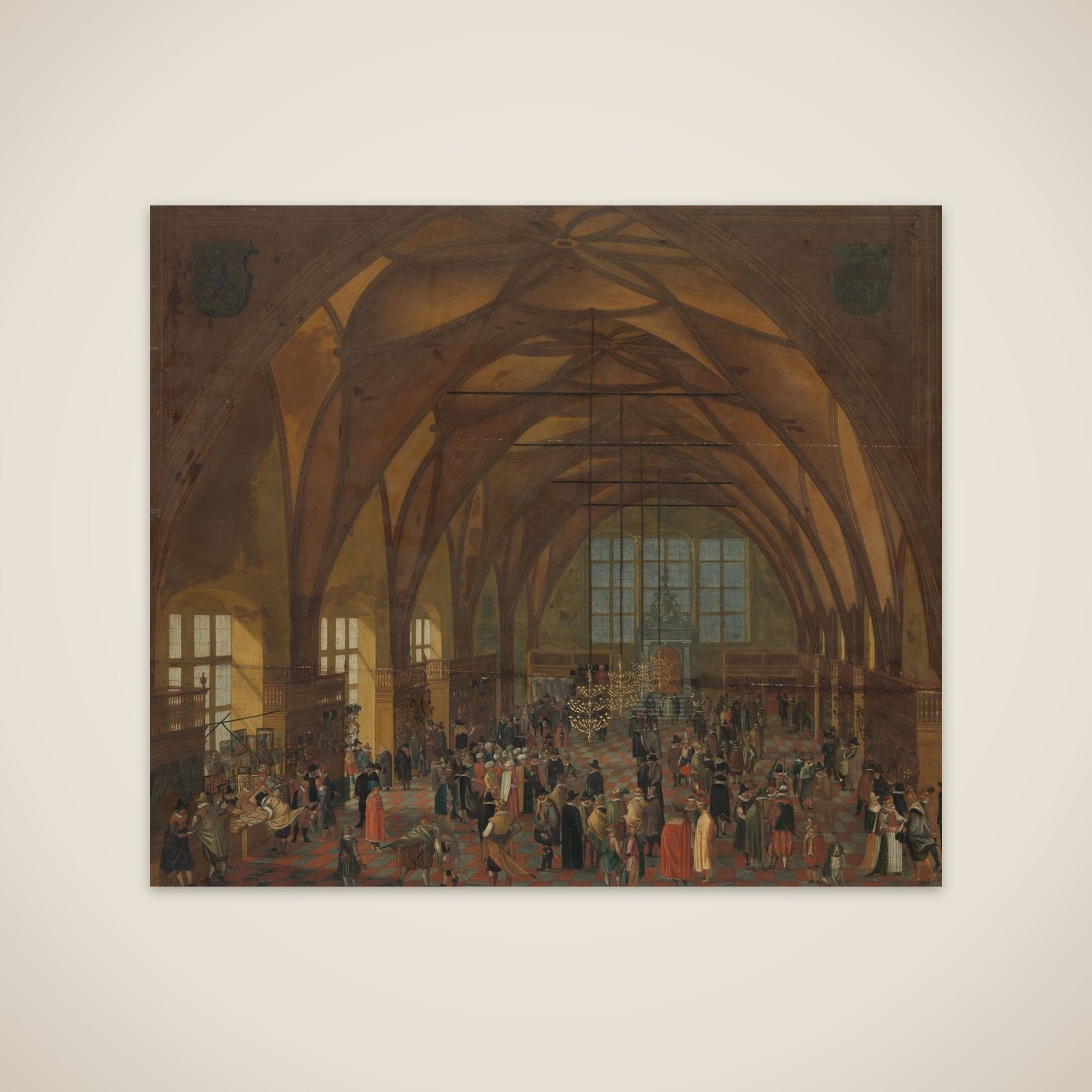 The Interior of the Vladislav Hall, Prague unframed print