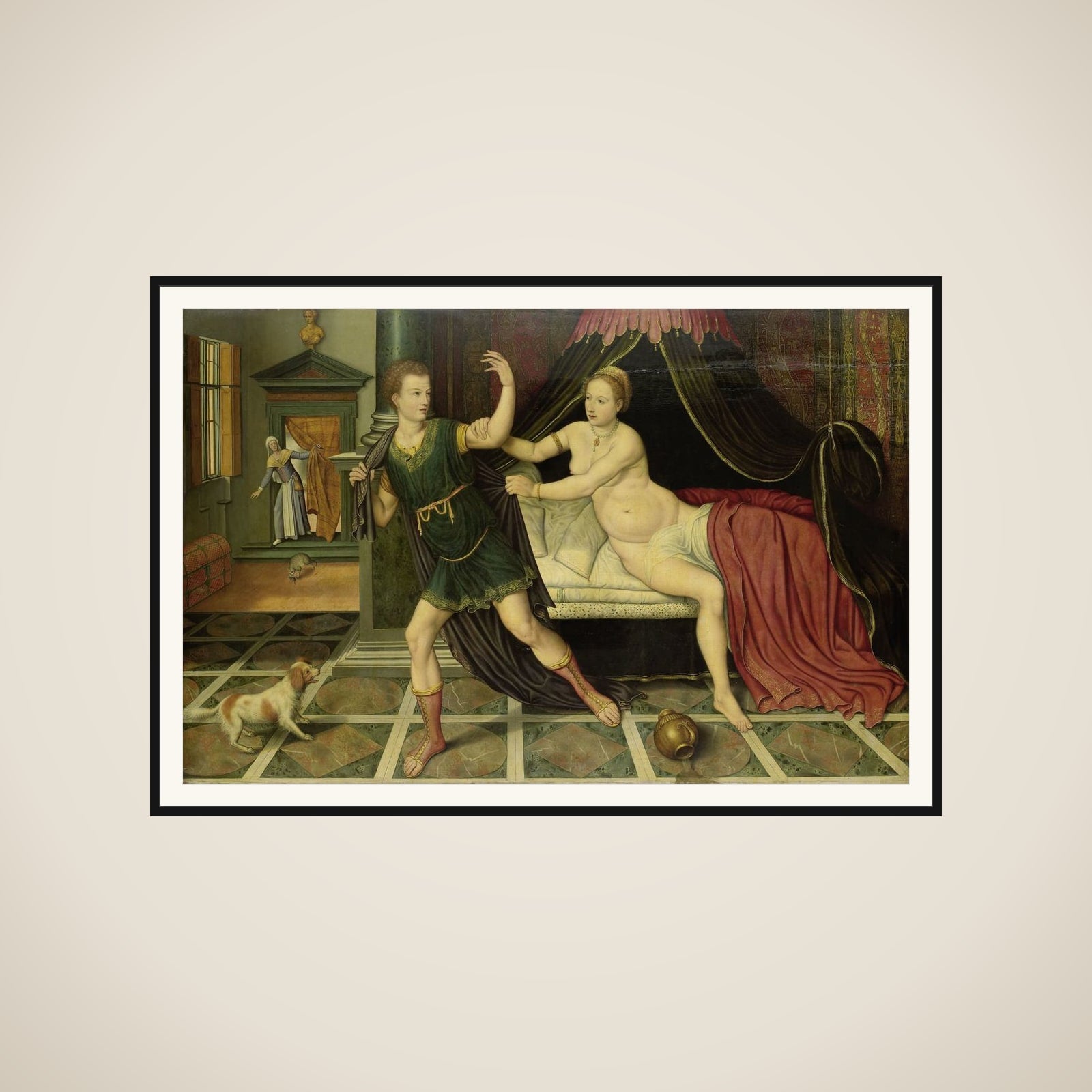 Joseph and Potiphar's Wife framed