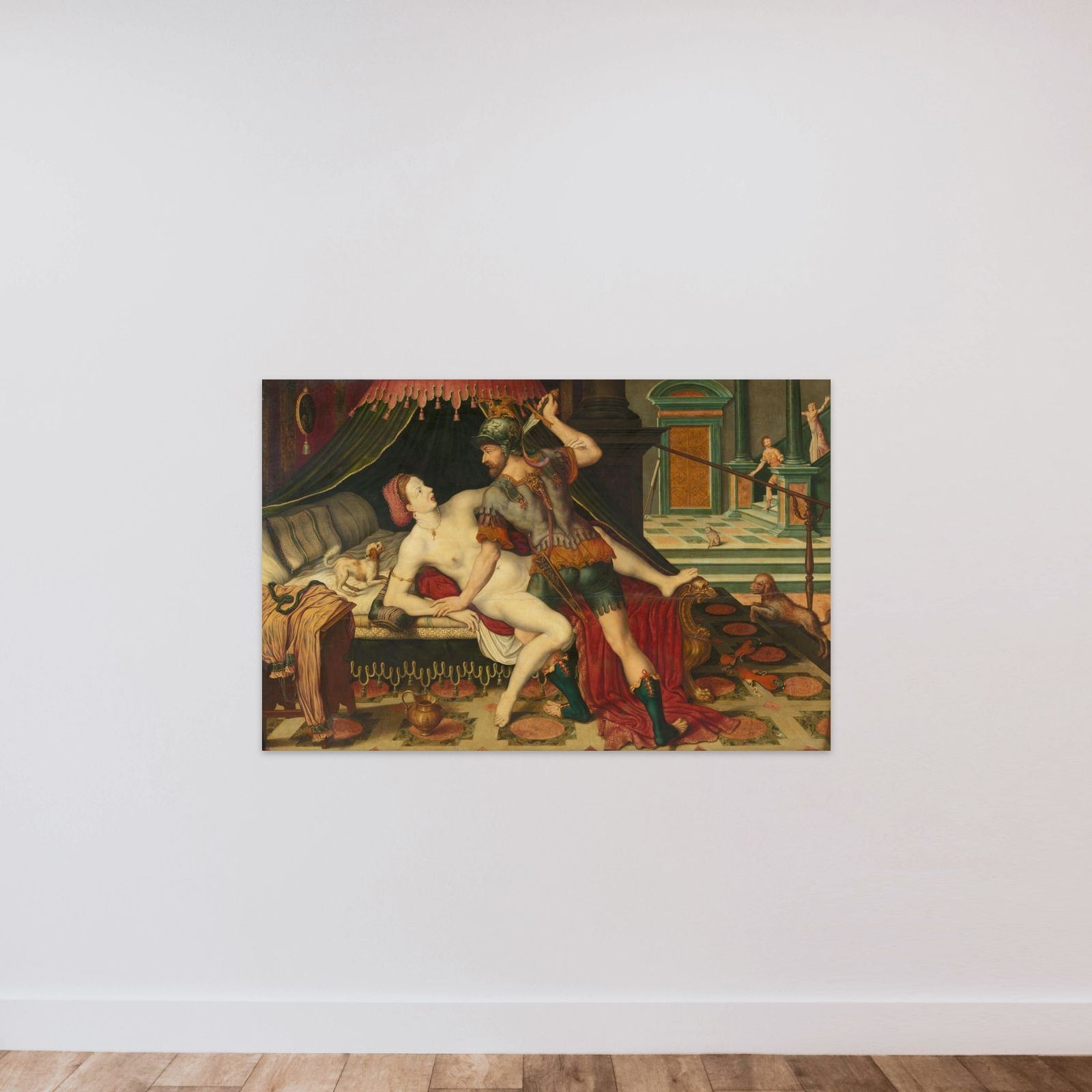 Rape of Lucretia unframed — shown to scale