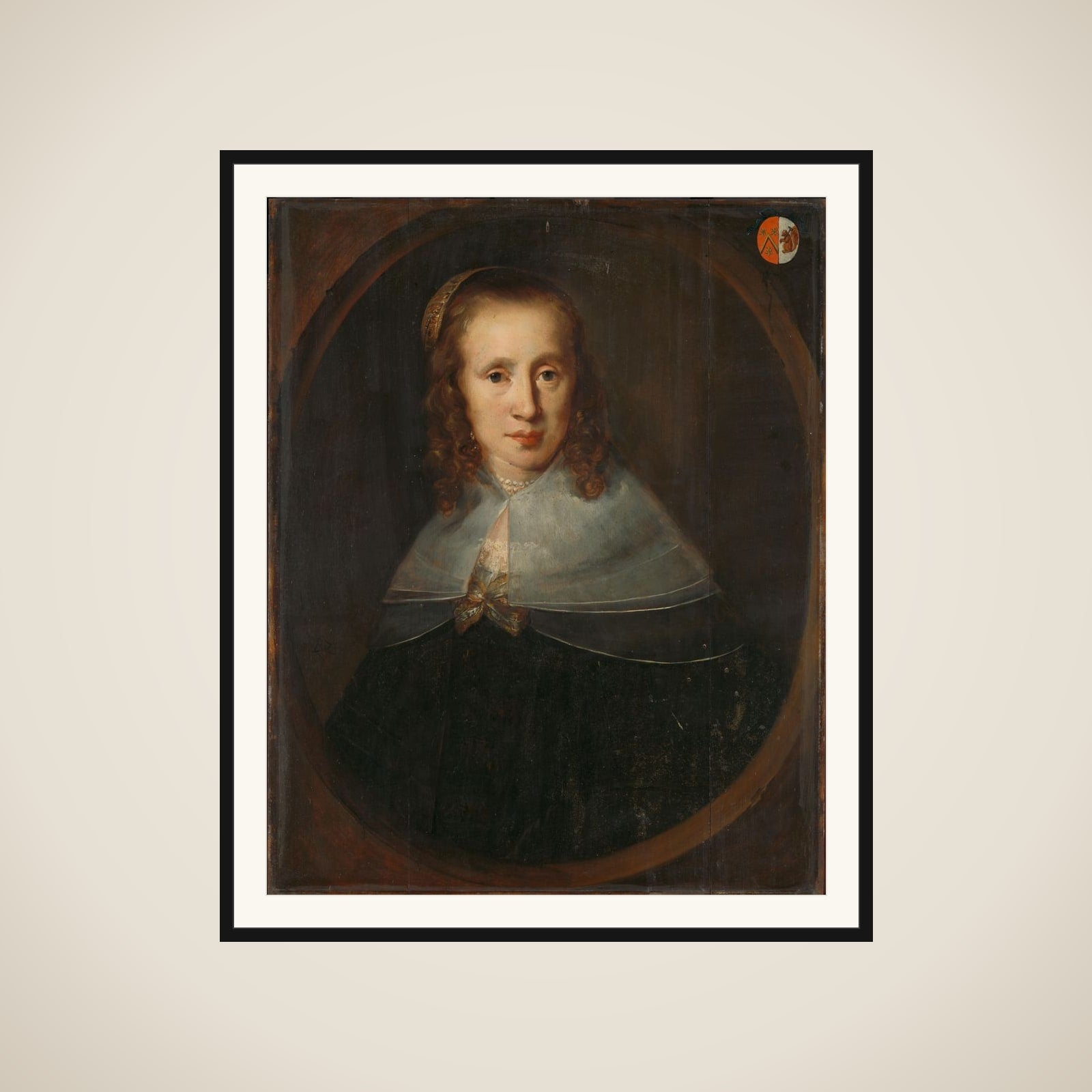 Portrait of Digna de Maets (?-before 1667) framed