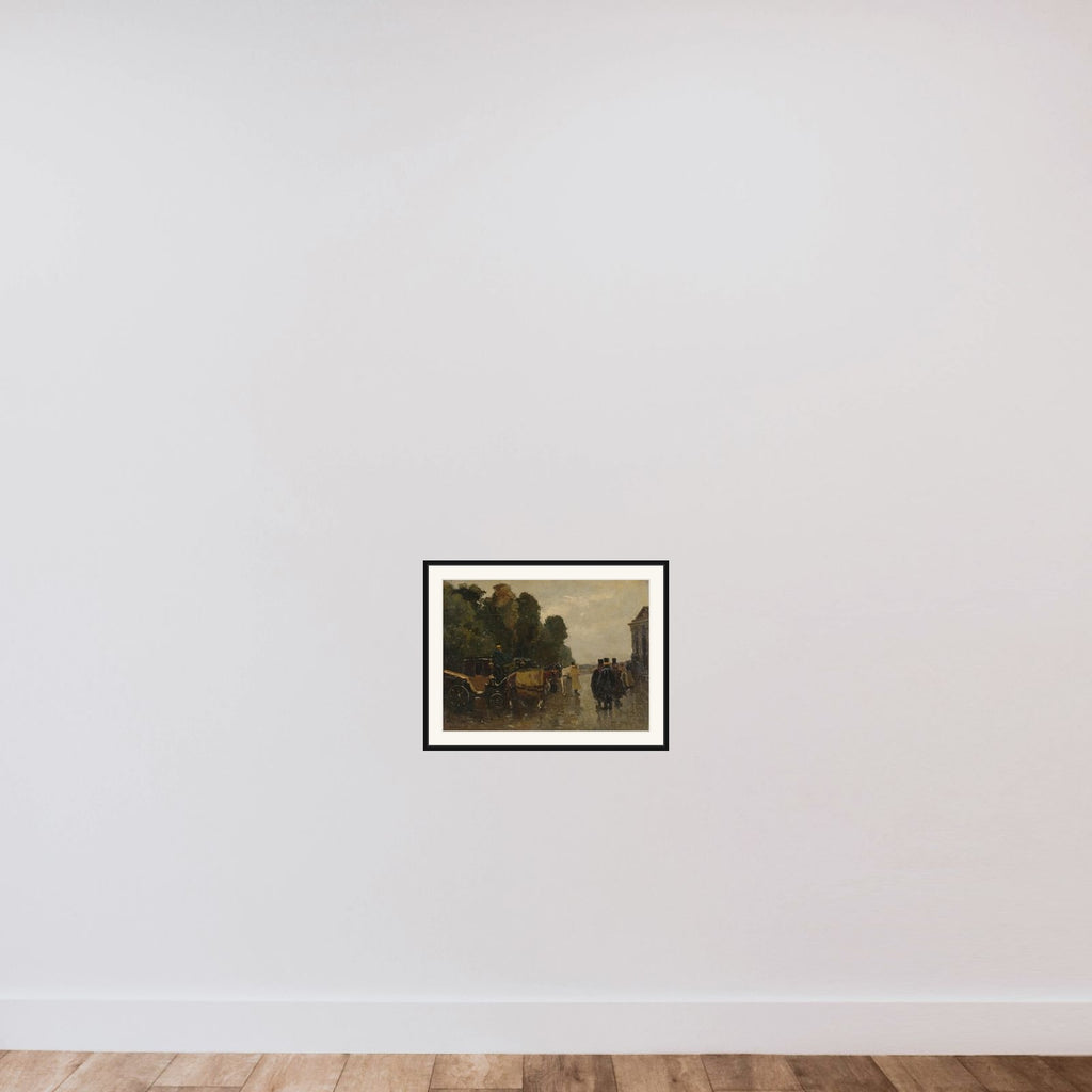 Carriages and Waiting Coachmen framed — shown to scale