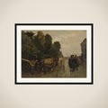 Carriages and Waiting Coachmen framed