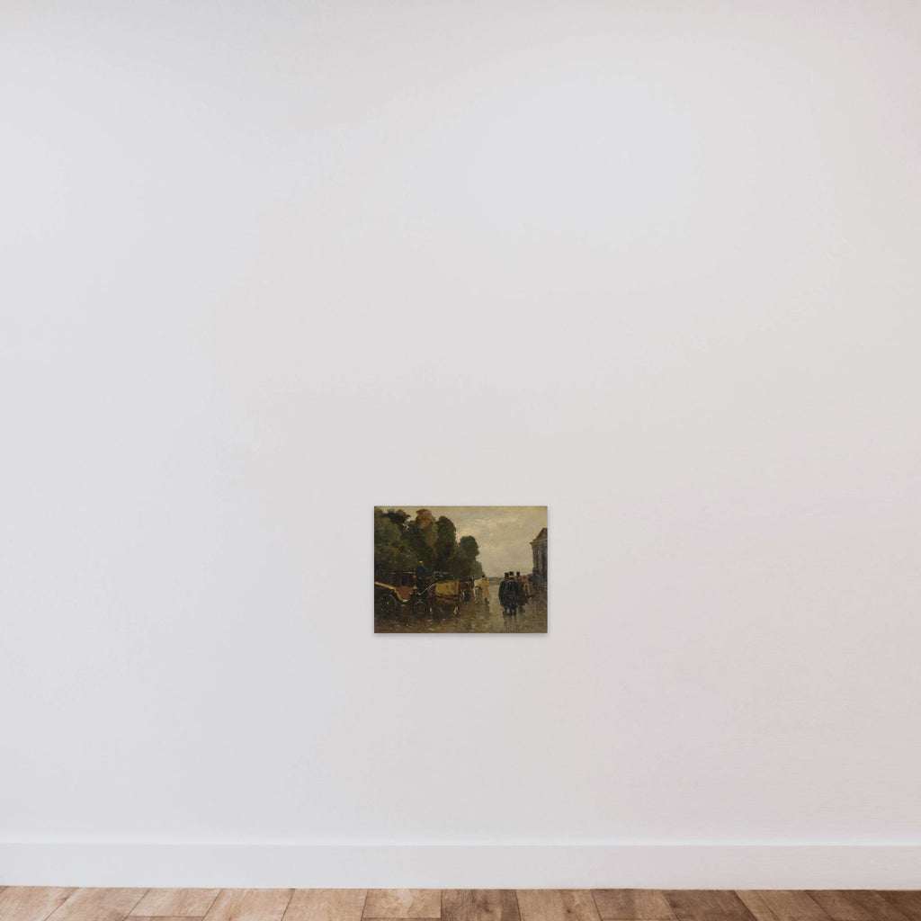 Carriages and Waiting Coachmen unframed — shown to scale