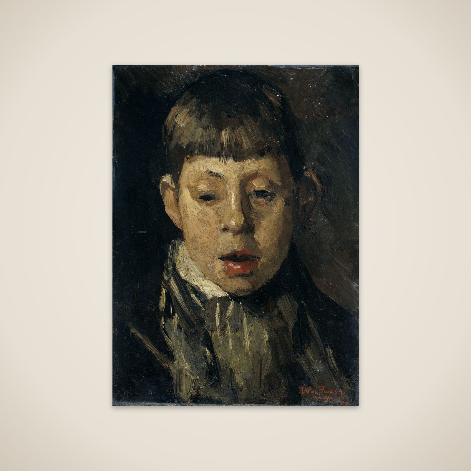 Jongenskop unframed print