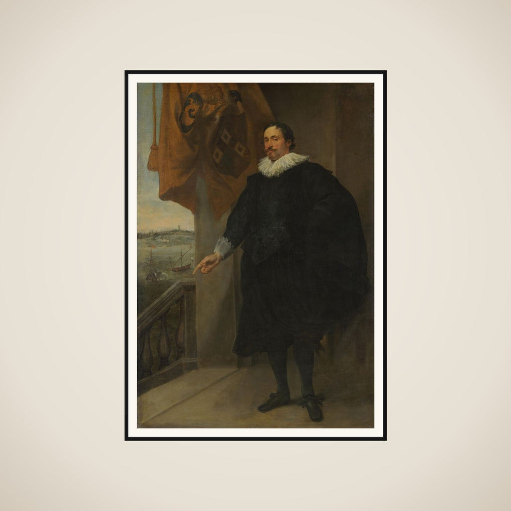 Portrait of a Nobleman, possibly Adriaan van der Borcht framed