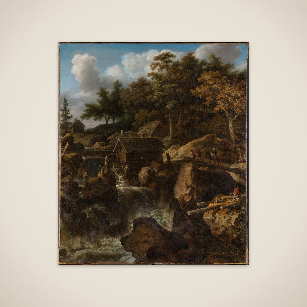 Swedish Landscape with a Waterfall unframed print