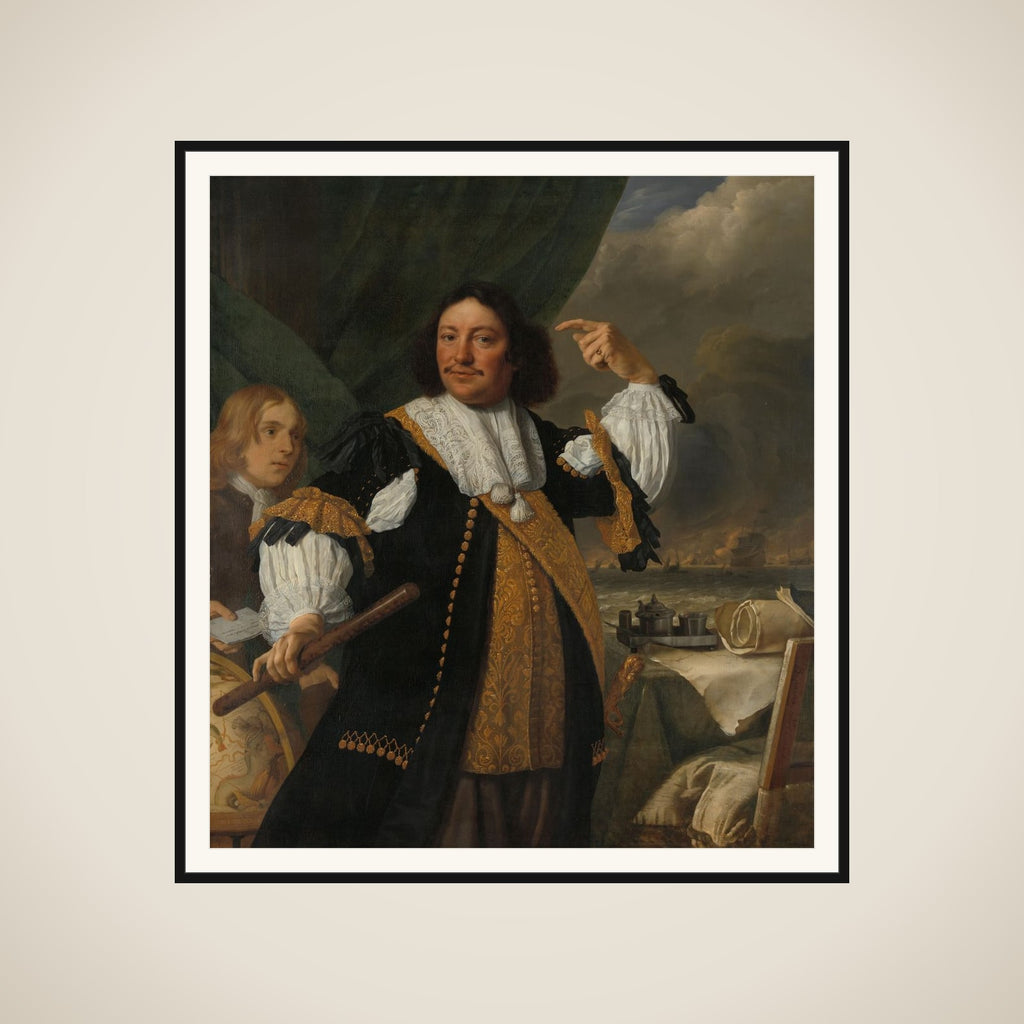 Aert van Nes (1626-1693), Vice Admiral framed