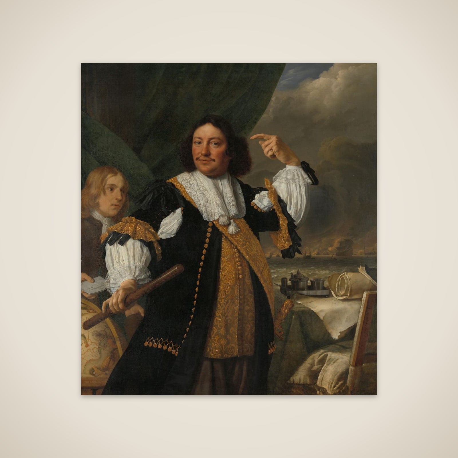 Aert van Nes (1626-1693), Vice Admiral unframed print