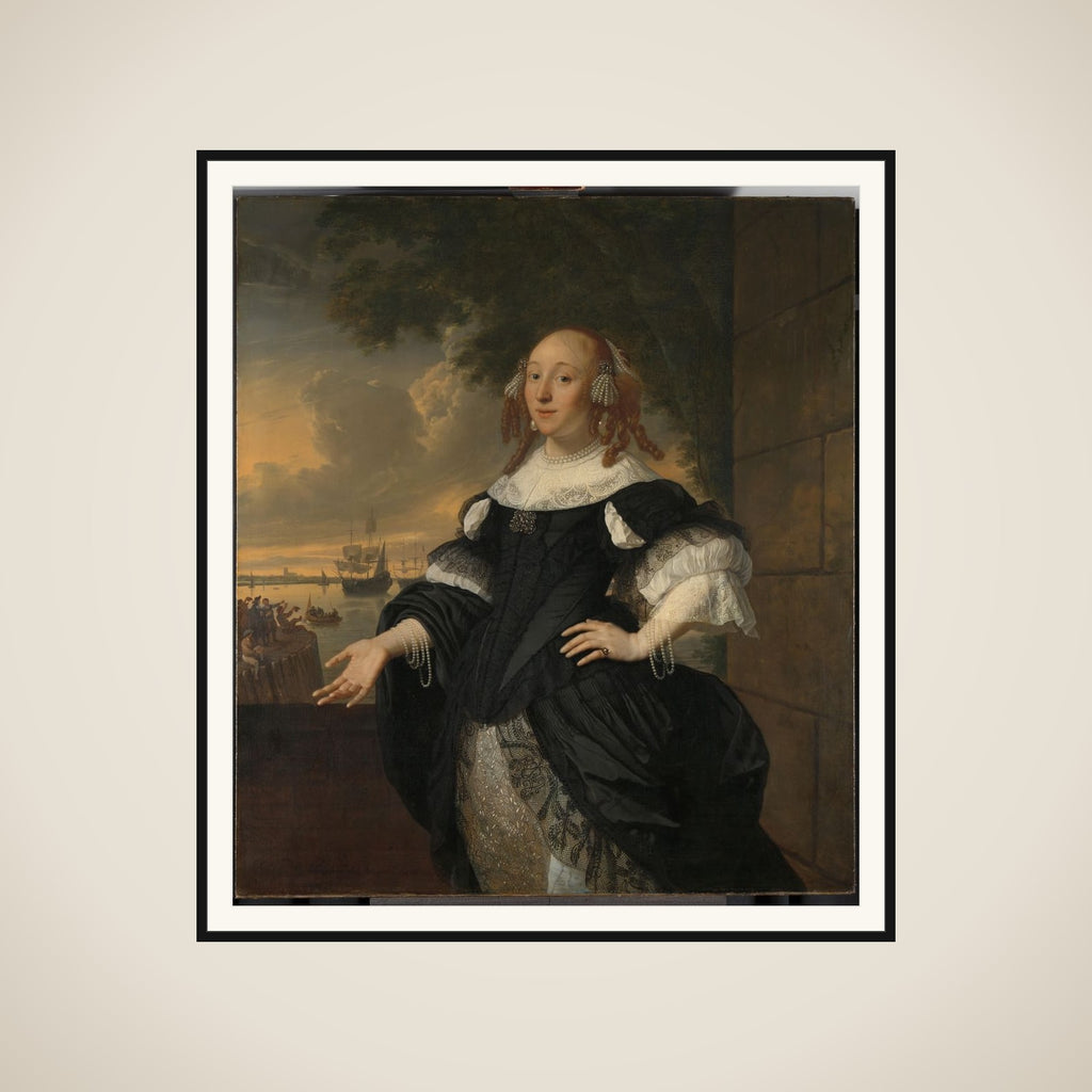 Geertruida den Dubbelde (1647-84), Wife of Aert van Nes framed