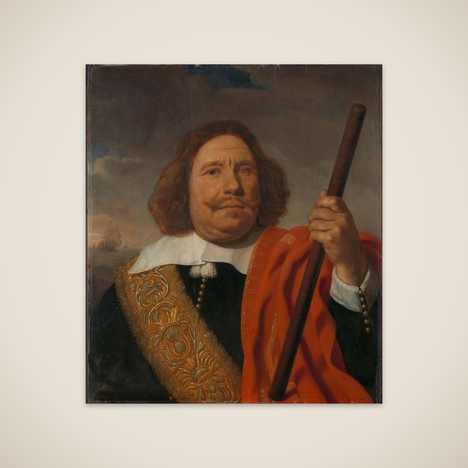 Egbert Meeuwsz Cortenaer (1605-65), Vice Admiral, Admiralty of the Maas, Rotterdam unframed print