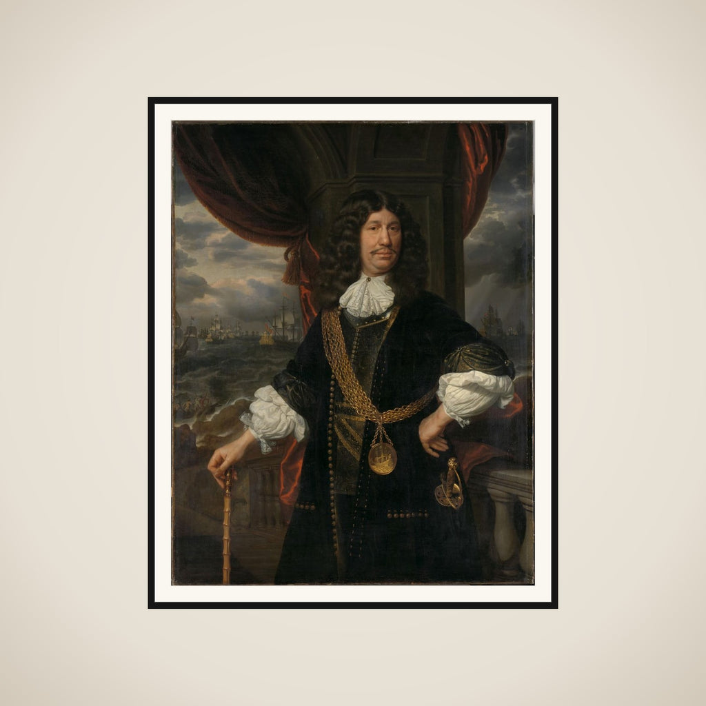 Portrait of Mattheus van den Broucke (1620-1685). Councillor of the Indies framed