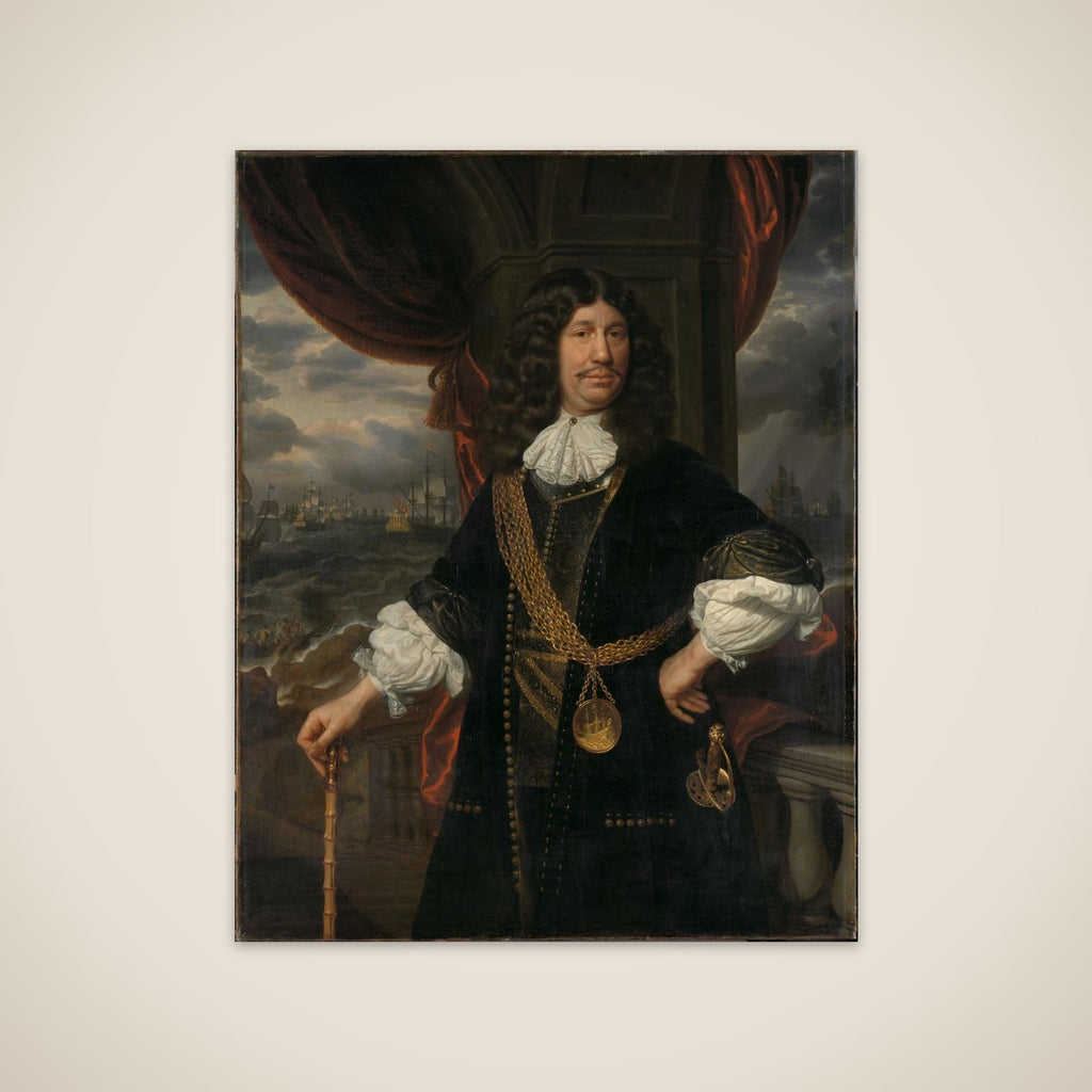 Portrait of Mattheus van den Broucke (1620-1685). Councillor of the Indies unframed print