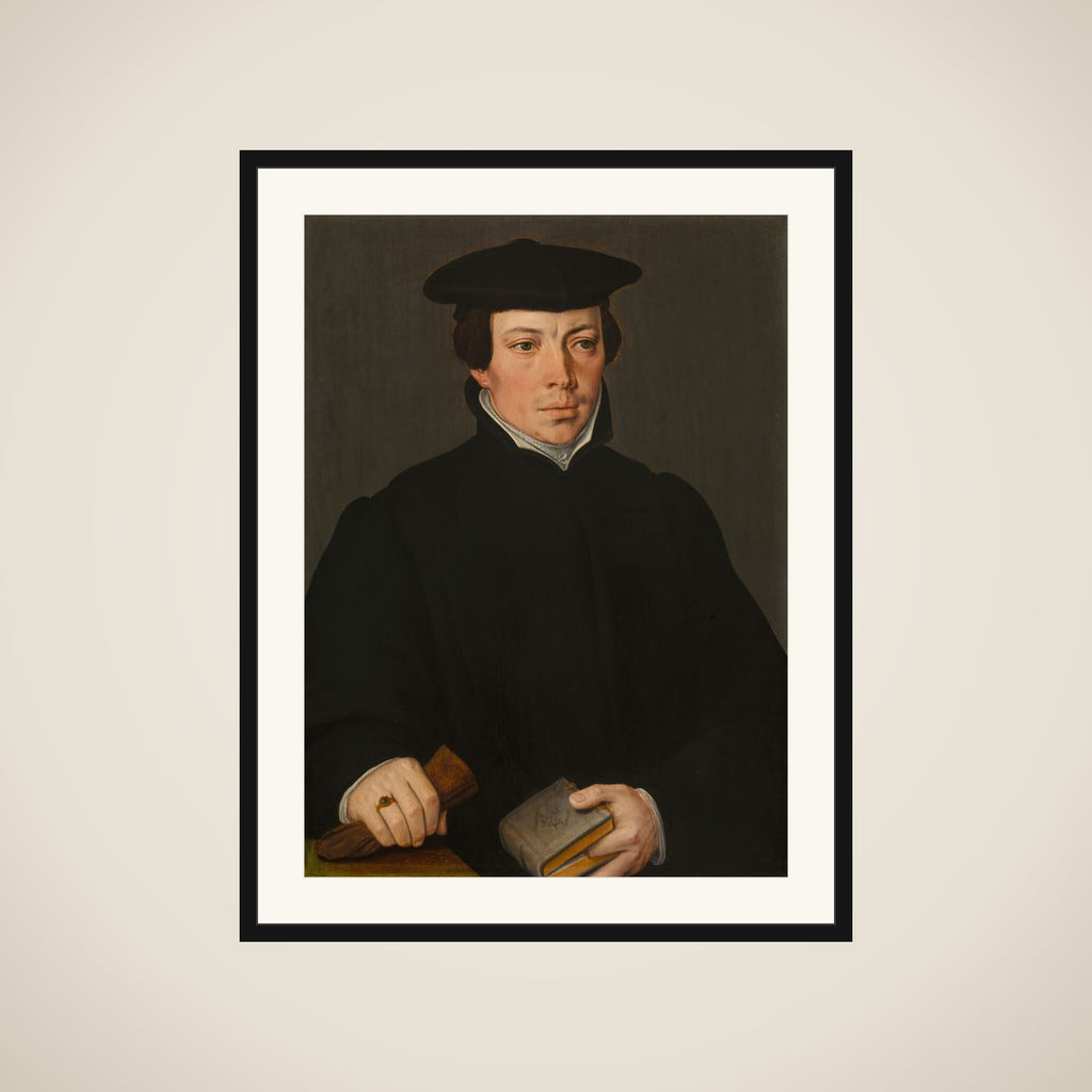 Portrait of a Young Minister framed