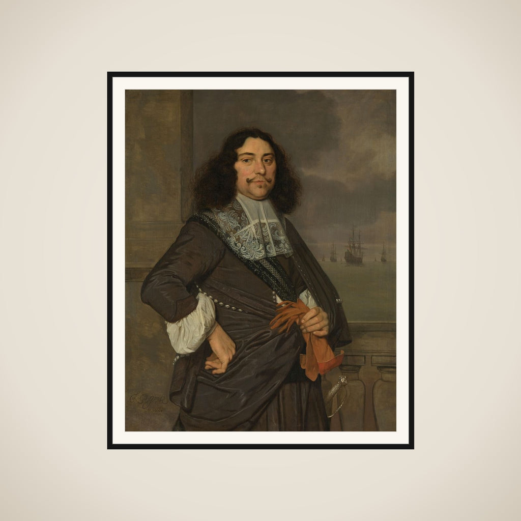 Jan van Nes (1631-80), Vice admiral of Holland and West-Friesland framed