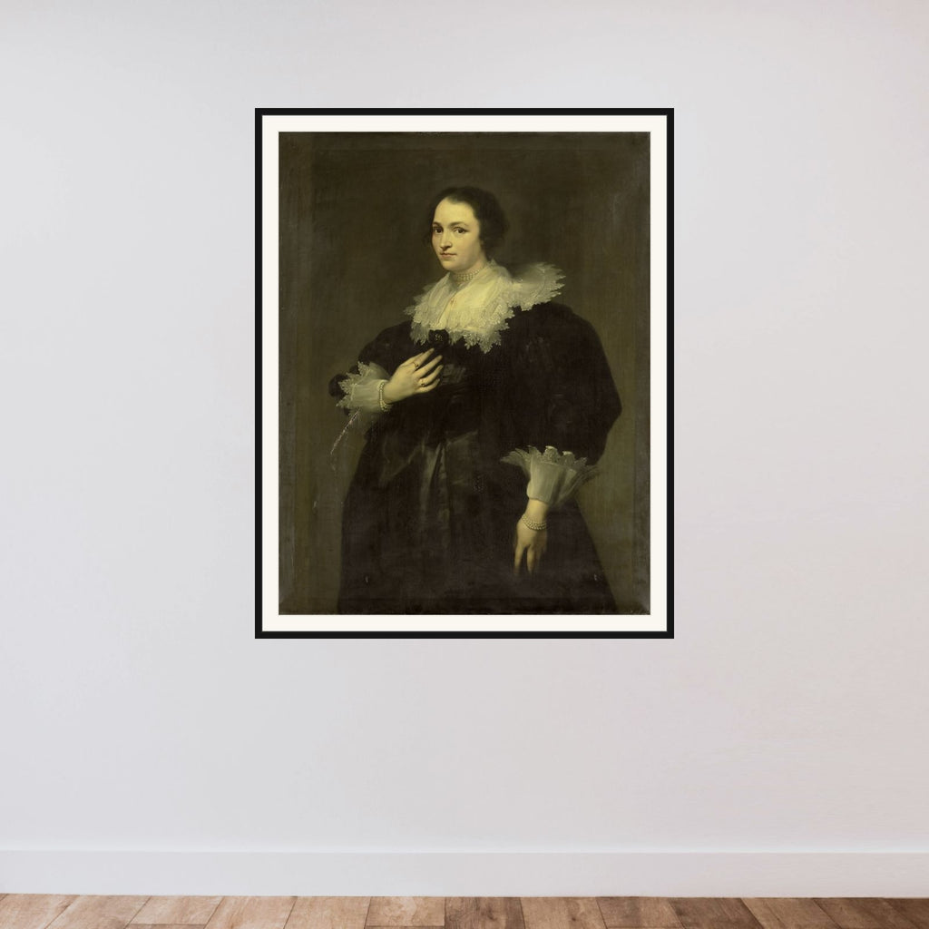 The Wife of Sebastiaan Leerse framed — shown to scale