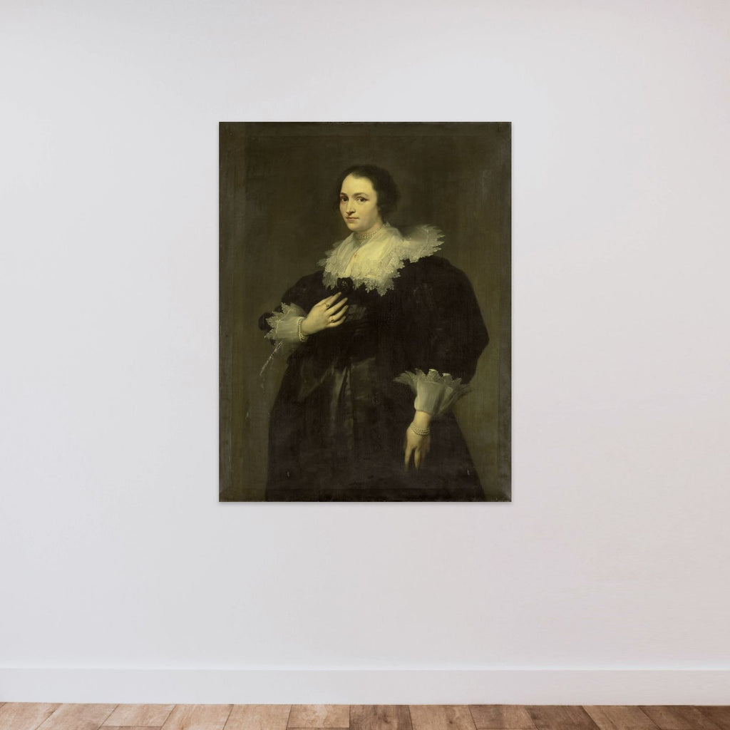 The Wife of Sebastiaan Leerse unframed — shown to scale