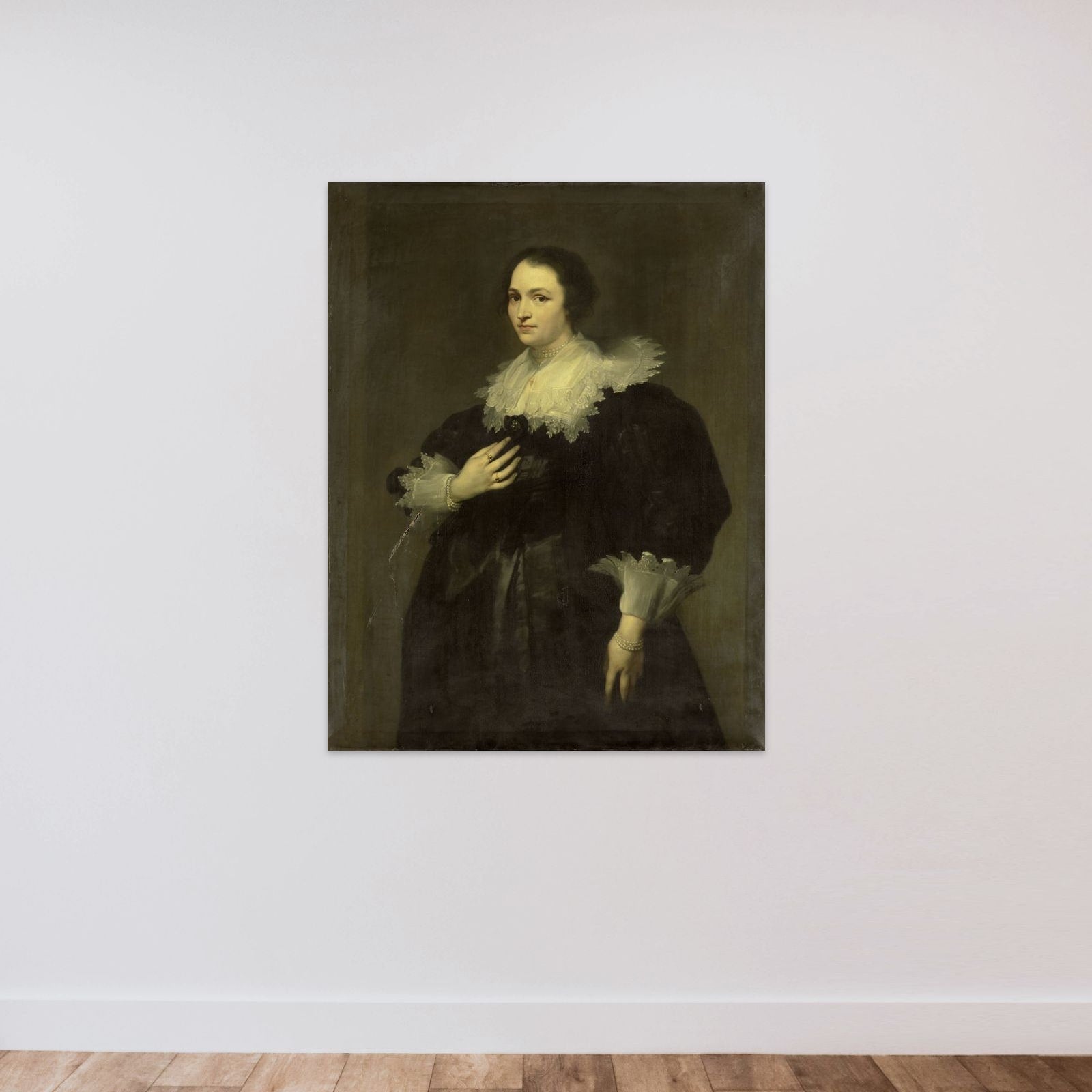 The Wife of Sebastiaan Leerse unframed — shown to scale