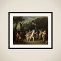 Putti Playing framed