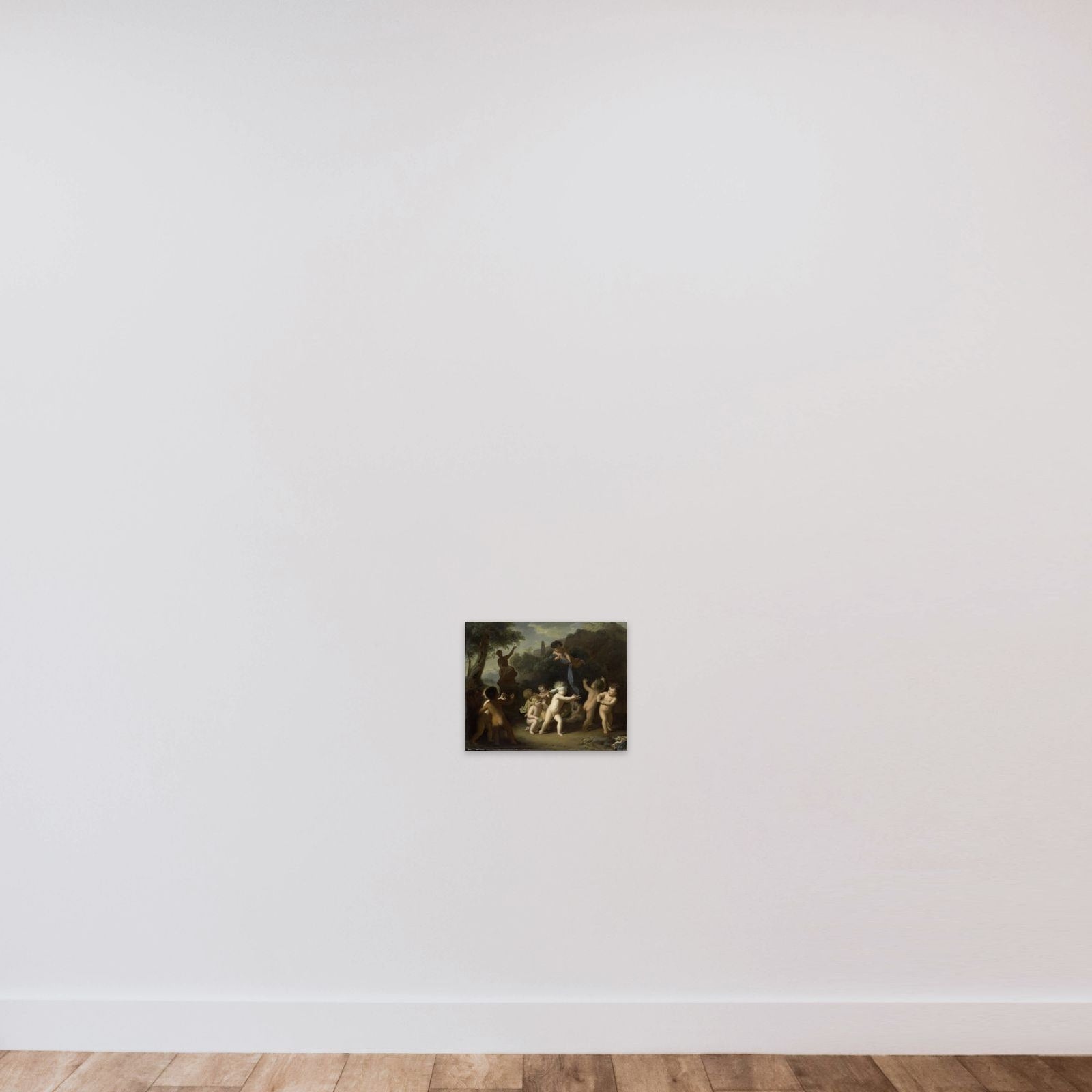 Putti Playing unframed — shown to scale