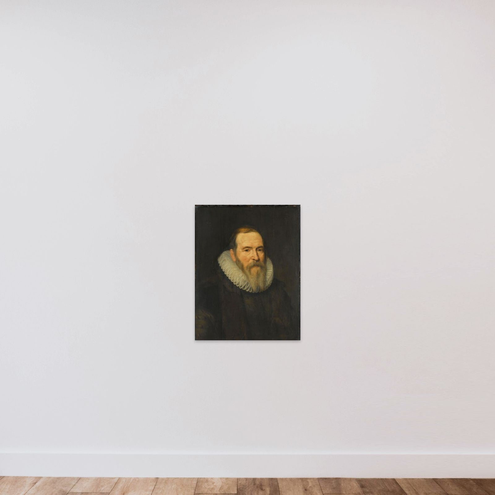 Portrait of Johan van Oldenbarnevelt (1547-1619) unframed — shown to scale
