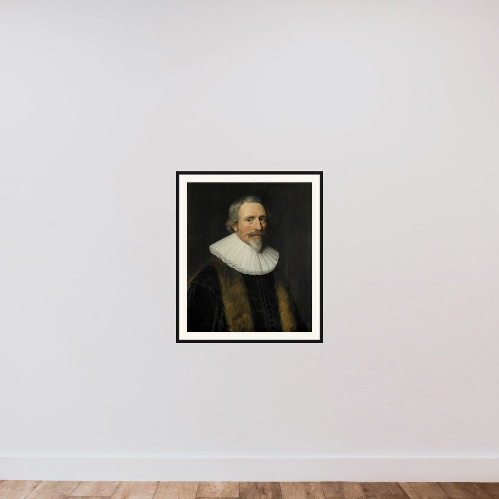 Portrait of Jacob Cats, Pensionary of Dordrecht and Poet framed — shown to scale