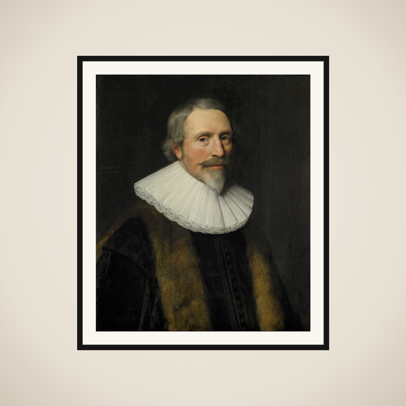 Portrait of Jacob Cats, Pensionary of Dordrecht and Poet framed
