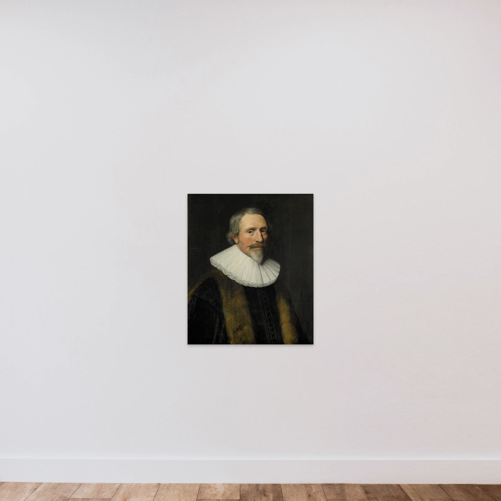 Portrait of Jacob Cats, Pensionary of Dordrecht and Poet unframed — shown to scale