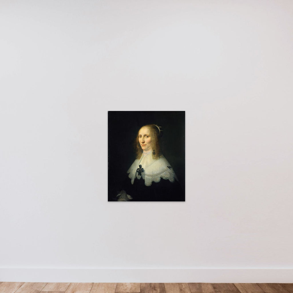 Portrait of Cornelia Tedingh van Berckhout (1614-80) unframed — shown to scale