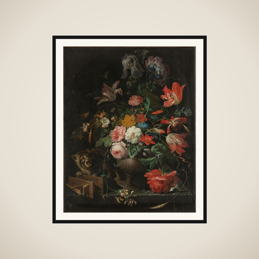 The Overturned Bouquet framed