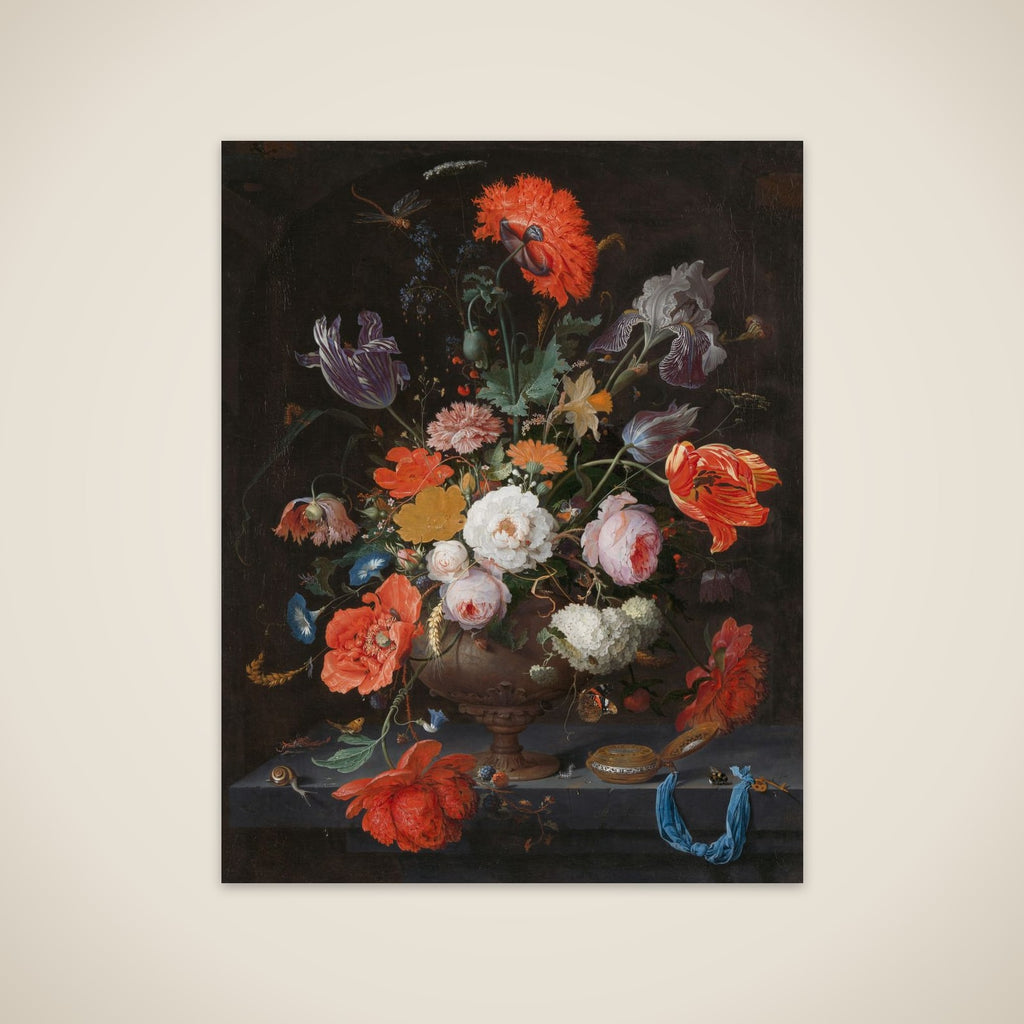 Still Life with Flowers and a Watch unframed print