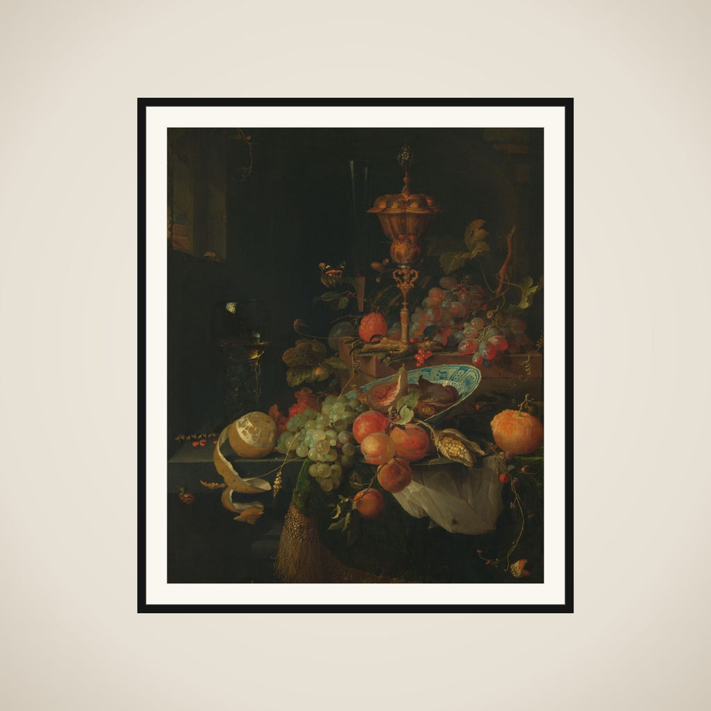 Still Life with Fruit and a Beaker on a Cock's Foot framed