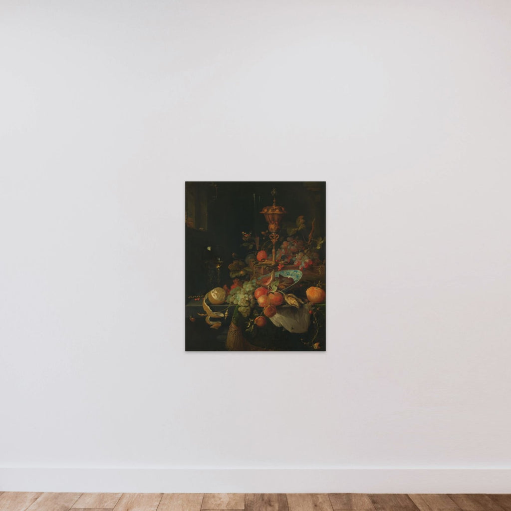 Still Life with Fruit and a Beaker on a Cock's Foot unframed — shown to scale