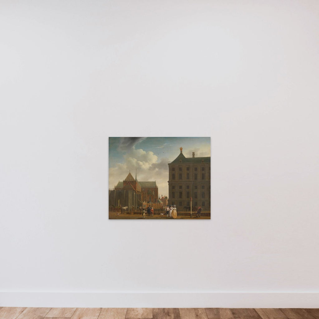 The Nieuwe Kerk and the Town Hall on the Dam in Amsterdam unframed — shown to scale