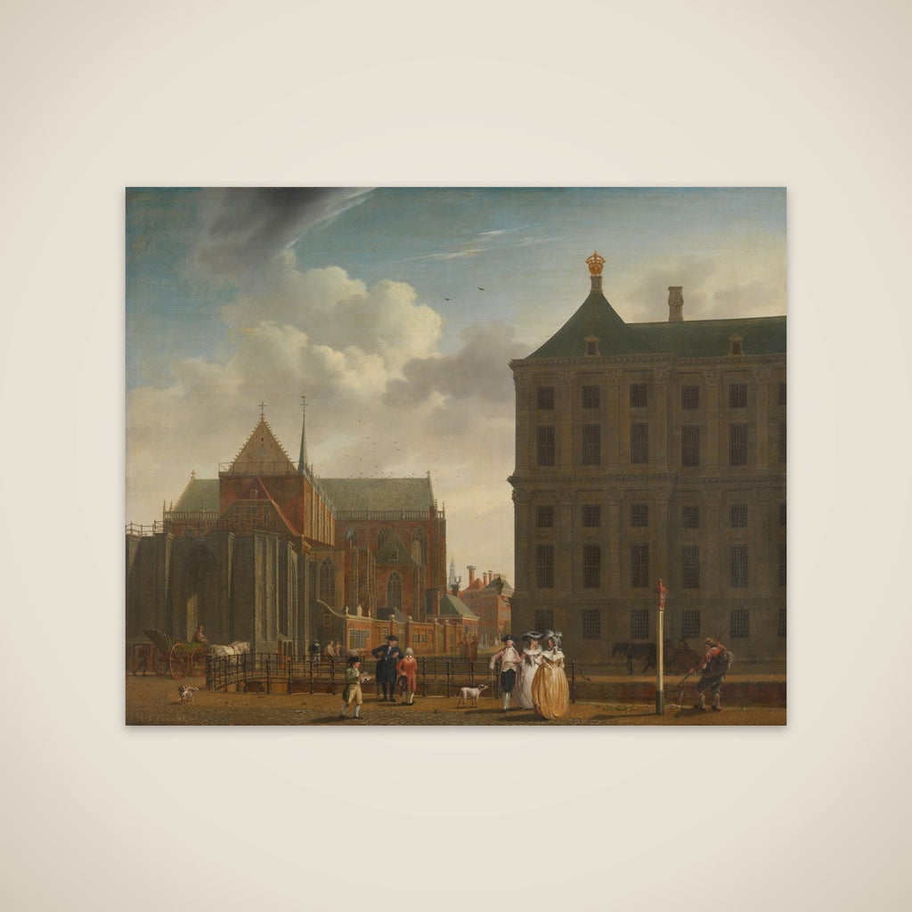 The Nieuwe Kerk and the Town Hall on the Dam in Amsterdam unframed print