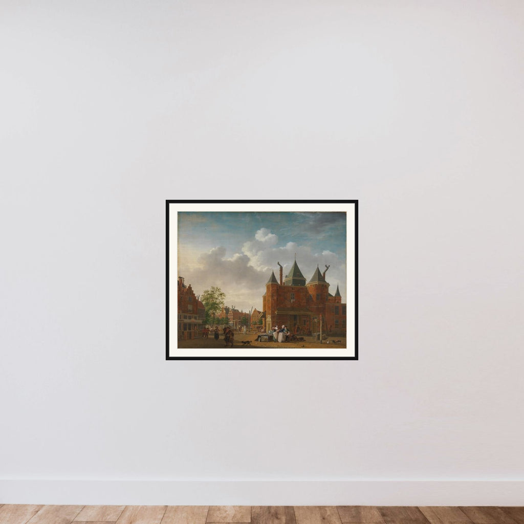 The Sint-Antoniuswaag in Amsterdam framed — shown to scale