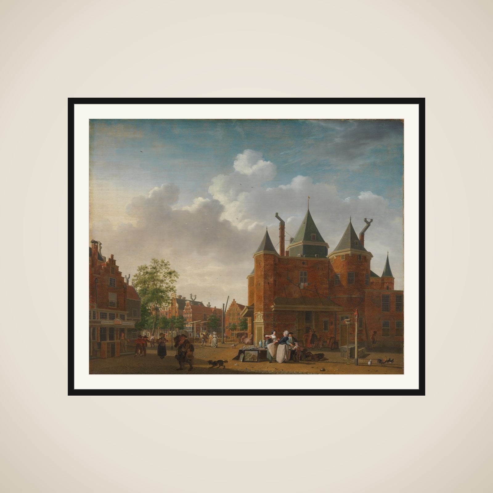 The Sint-Antoniuswaag in Amsterdam framed