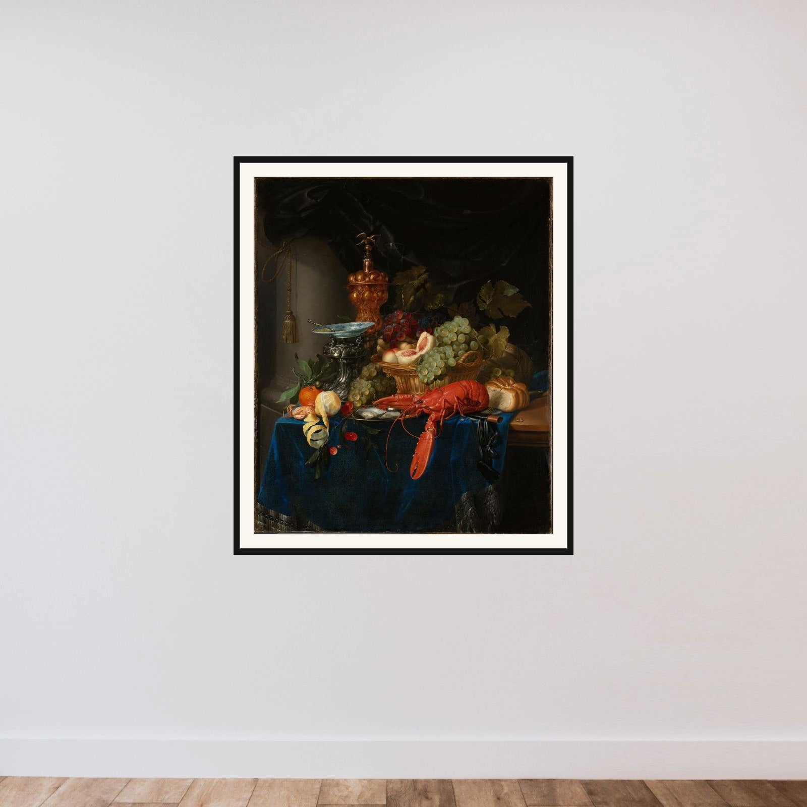 Still Life with Golden Goblet framed — shown to scale