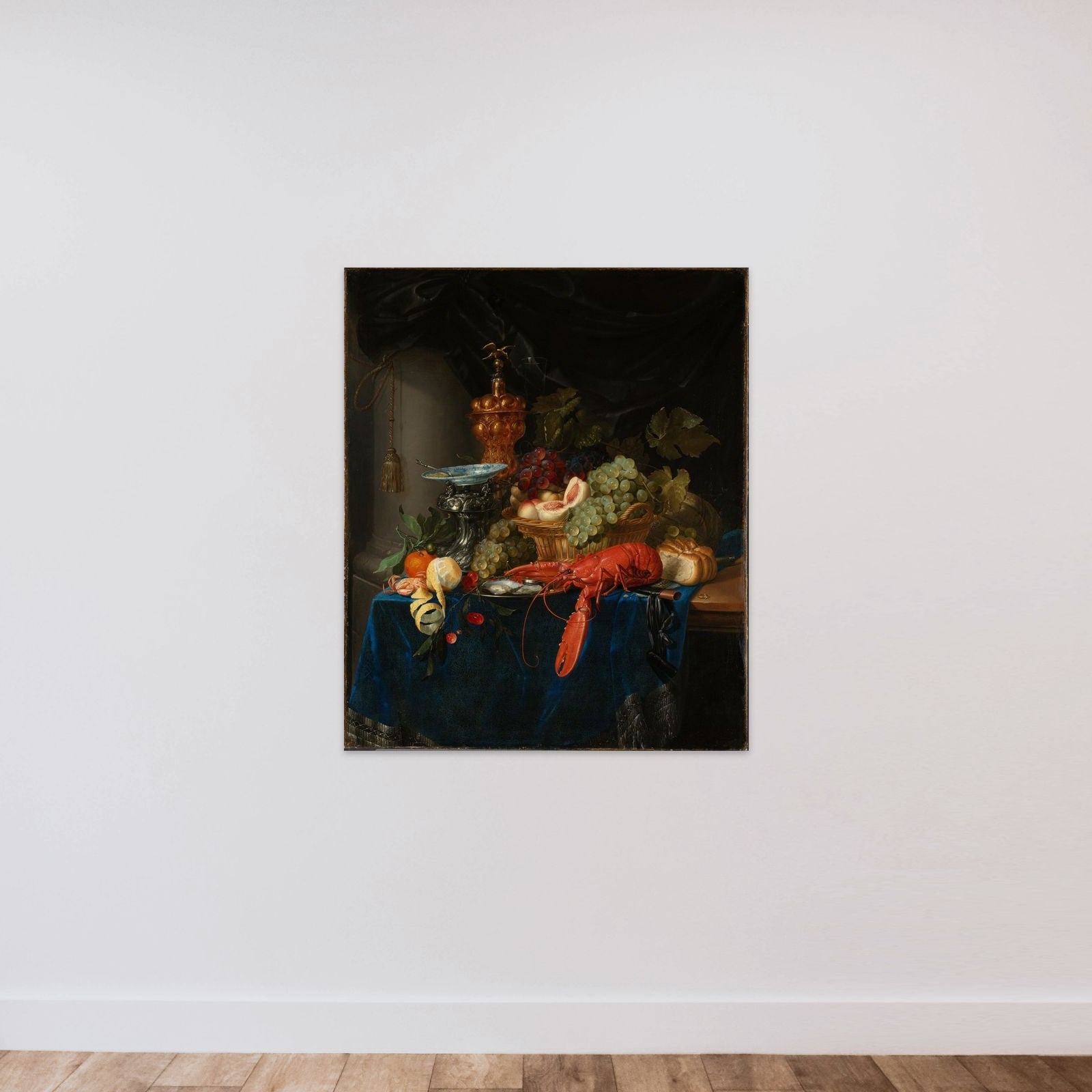 Still Life with Golden Goblet unframed — shown to scale