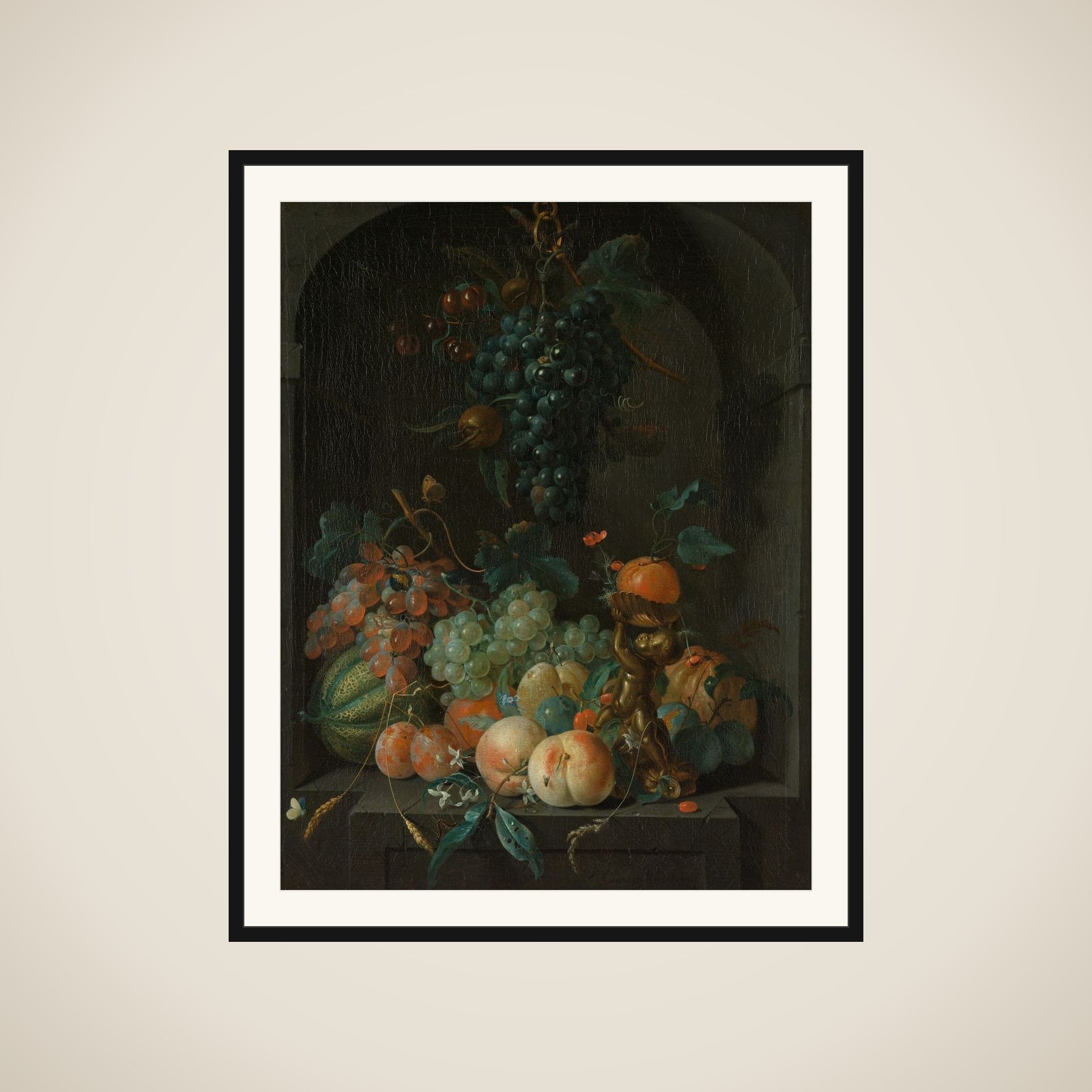 Still Life with Fruit framed