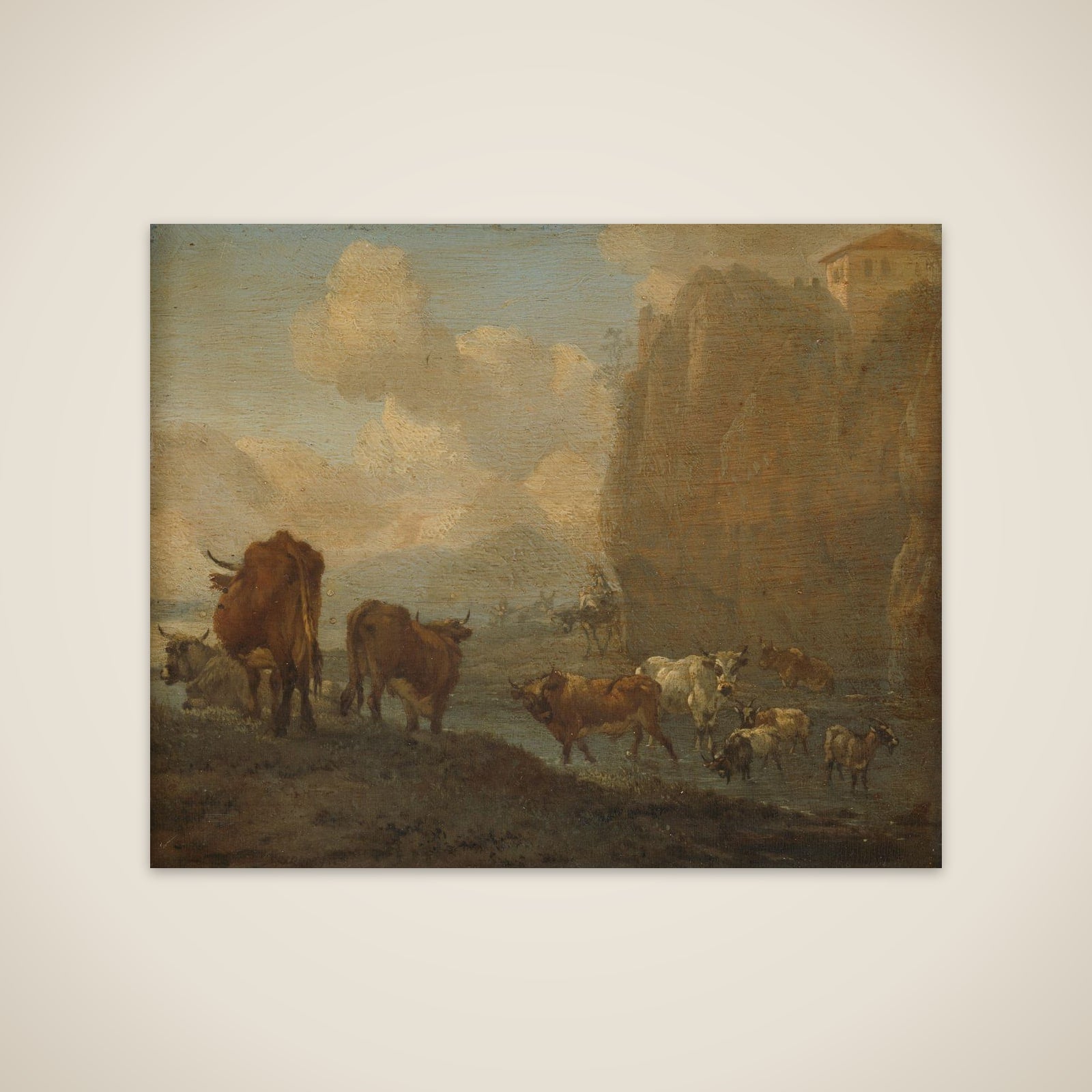 Livestock by a River unframed print