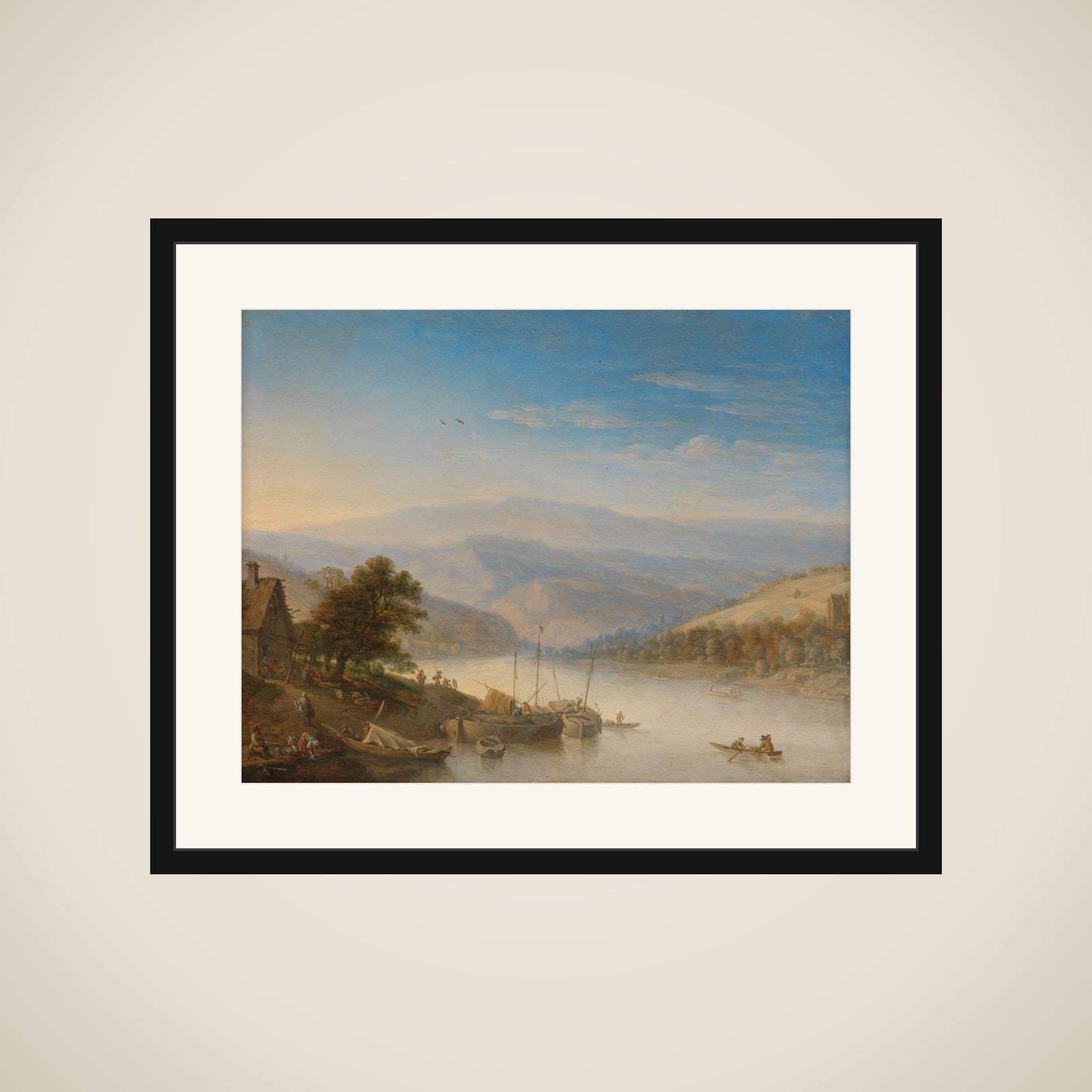 View of the Rhine River near Andernach framed