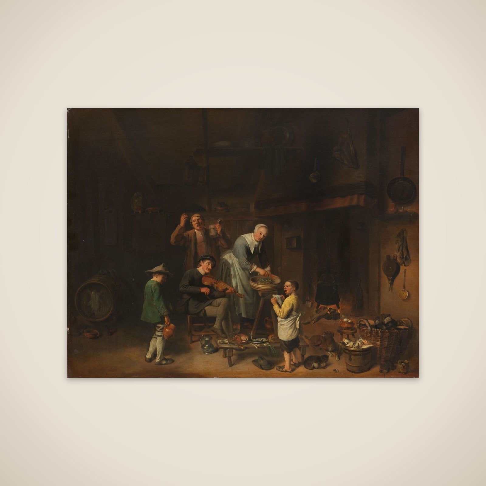 Peasant Family Singing unframed print