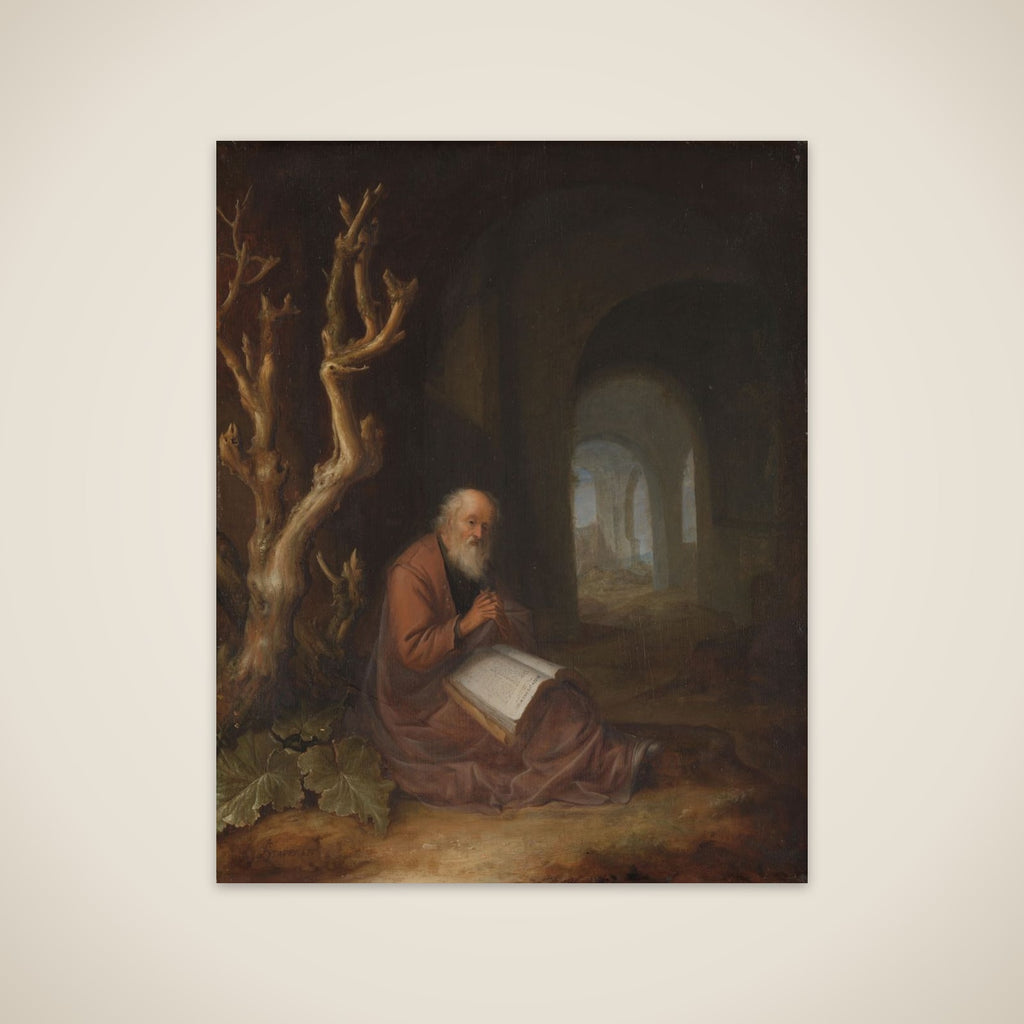 A Hermit Praying in a Ruin unframed print