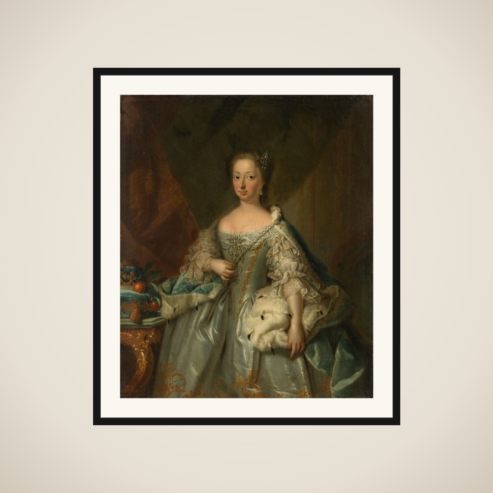 Portrait of Anne of Hanover, Princess Royal and Princess of Orange, Consort of Prince William IV framed