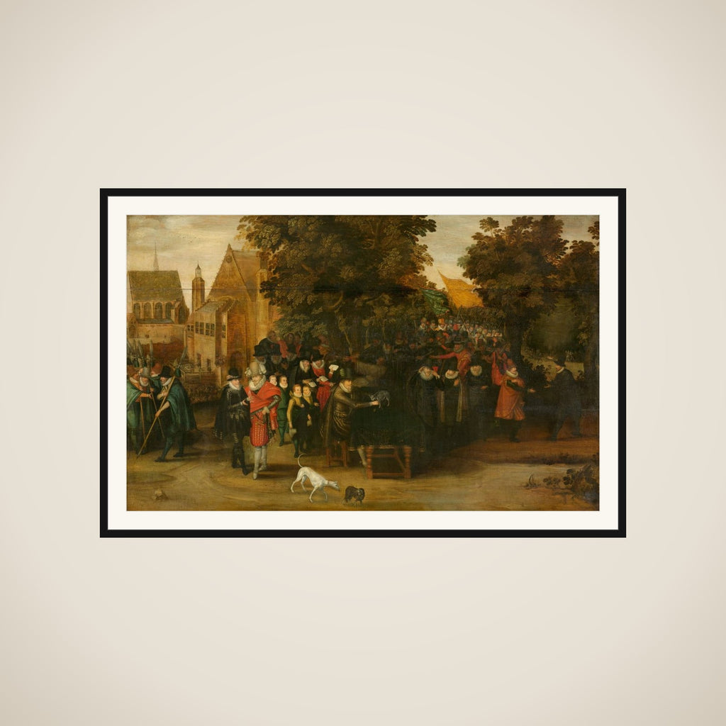 Satirical Show on Dutch Politics around 1619 framed