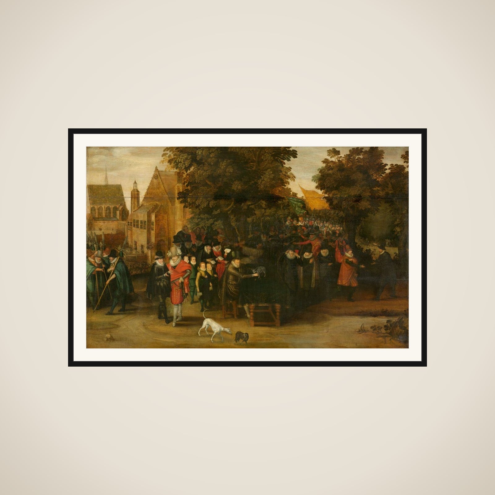 Satirical Show on Dutch Politics around 1619 framed