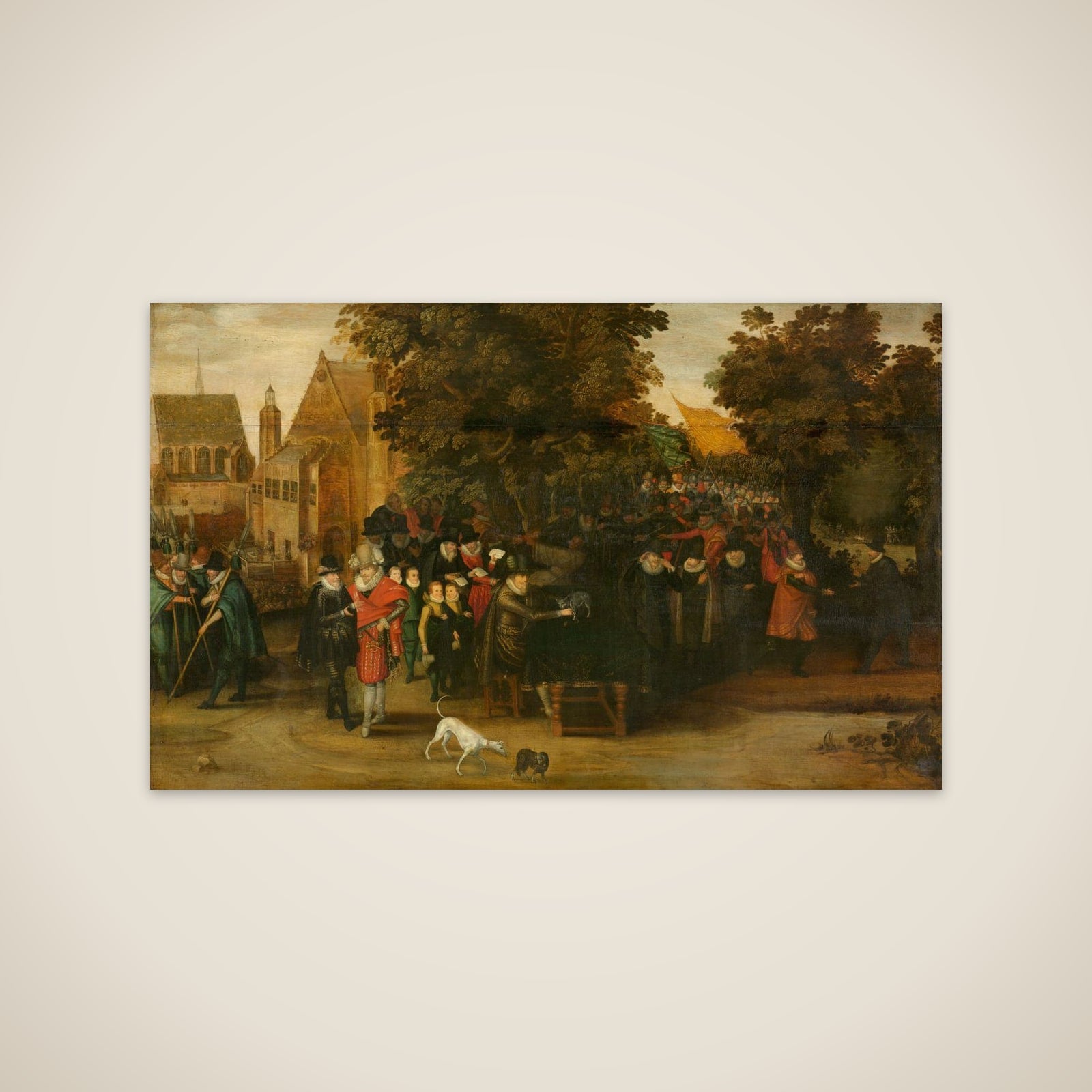 Satirical Show on Dutch Politics around 1619 unframed print