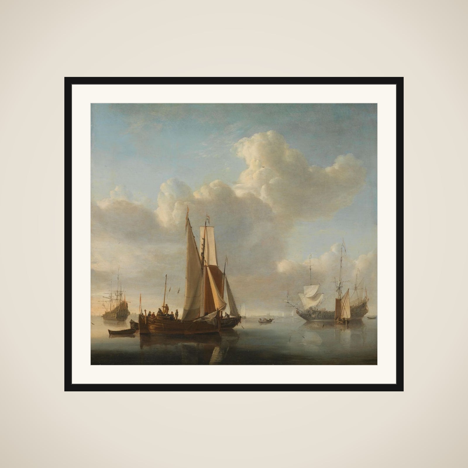 Ships before the Coast framed