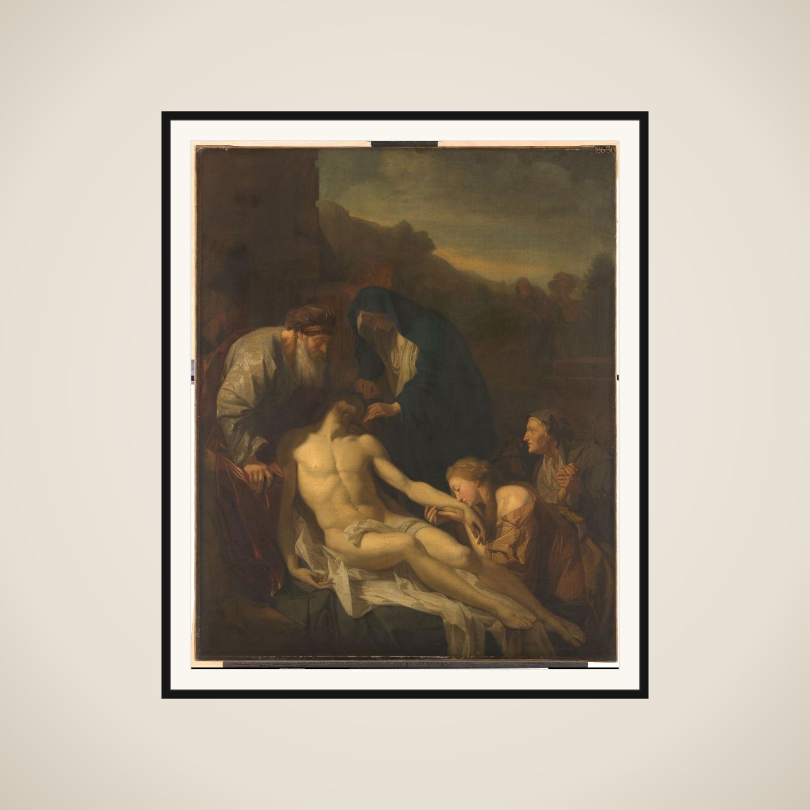 The Entombment framed